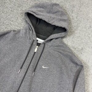 Vintage Nike Sweatshirt Mens Large Gray Zip‎ Hoodie Grey Tag Hoodie Swoosh Y2K